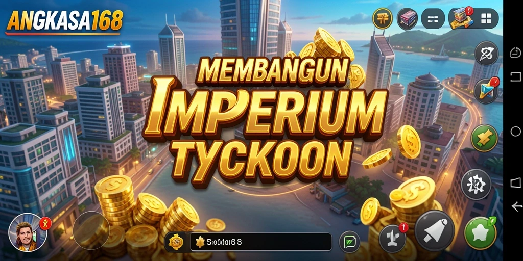 Screenshot gameplay ANGKASA168 yang menarik dalam membangun bisnis Tycoon.
