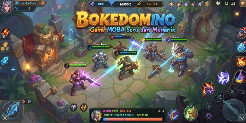 Tampilan gameplay BOKEDOMINO yang penuh aksi dan strategi.