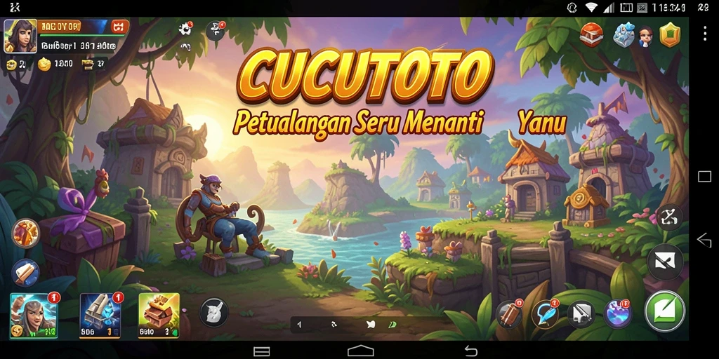 Tangkapan layar menunjukkan aksi seru di dalam game CUCUTOTO.