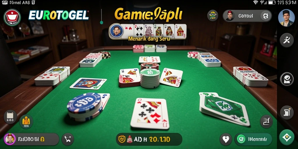 Tampilan gameplay seru dari EUROTOGEL dengan mode Gaple.