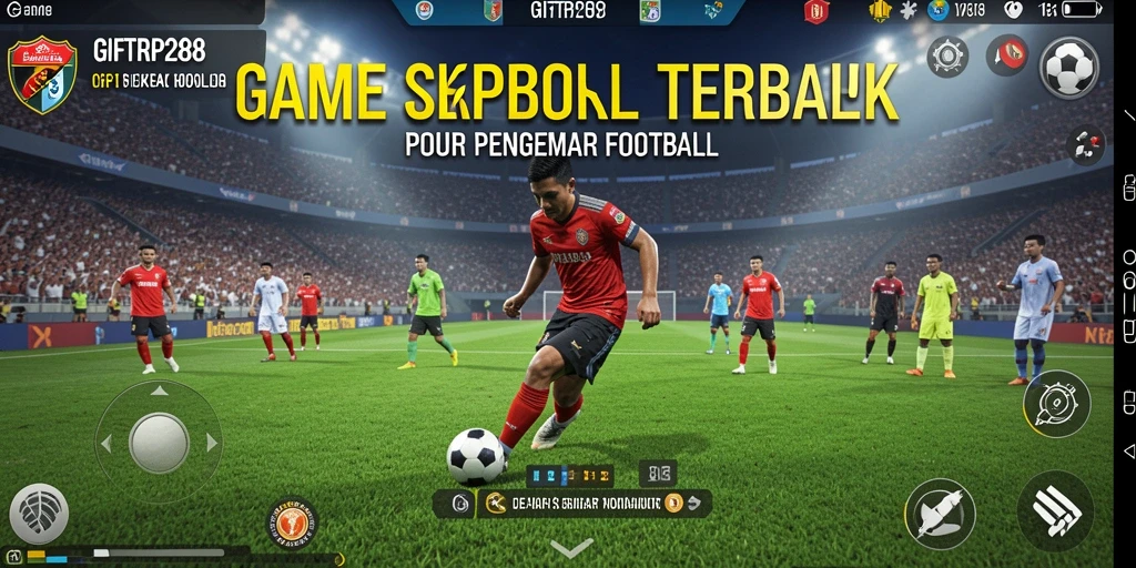 Tampilan gameplay menarik dari GIFTRP288 dengan aksi sepak bola intens.