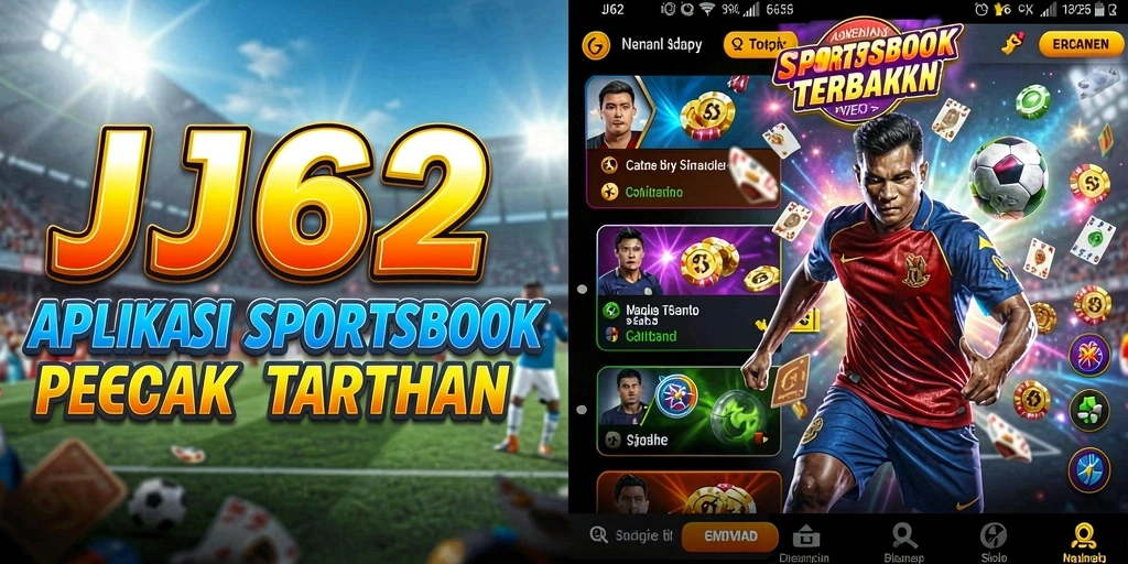 Tampilan gameplay aplikasi JJ62 untuk taruhan olahraga.