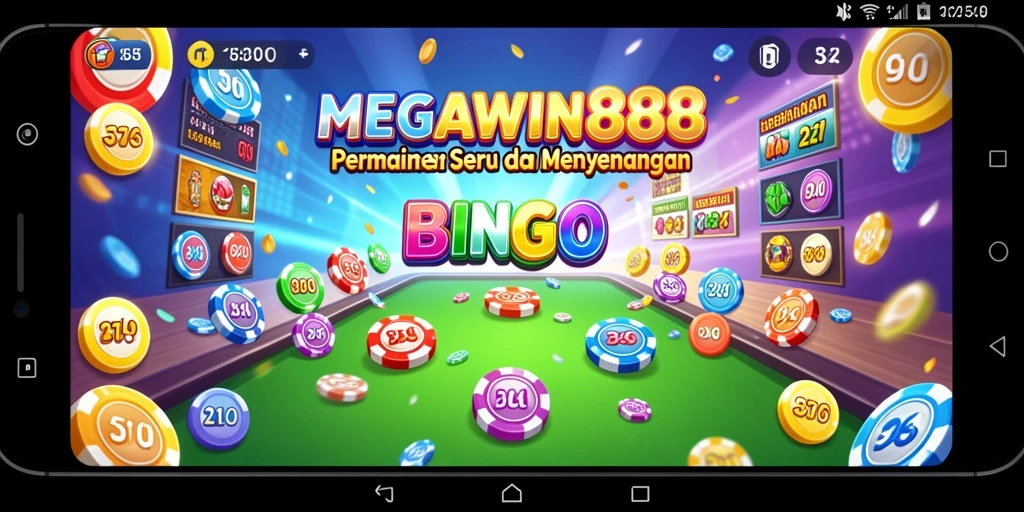 Tampilan gameplay seru MEGAWIN888 dalam permainan Bingo.