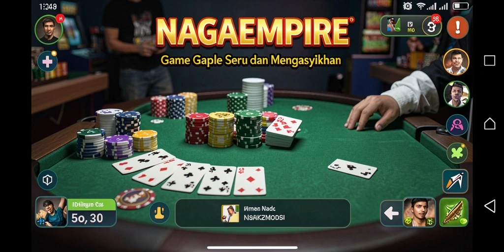 Tampilan gameplay Gaple yang mendebarkan dan interaktif.