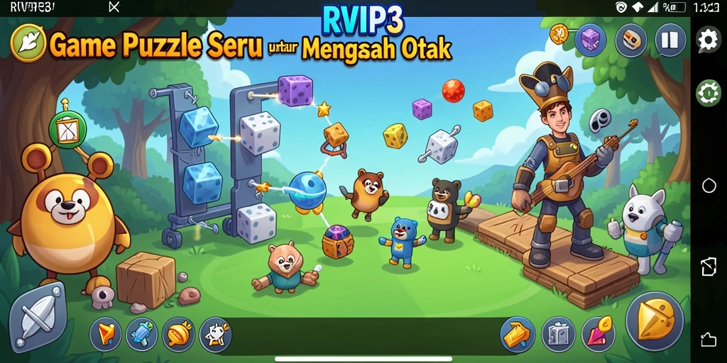 Tampilan gameplay RVIP3 yang menarik dengan teka-teki menantang.