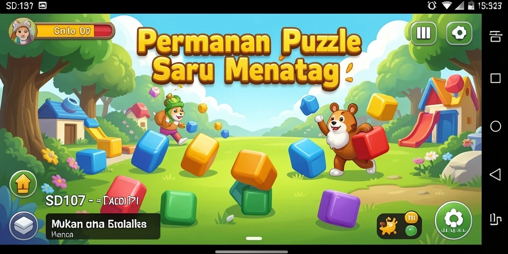 Tampilan gameplay mengikuti level tantangan Puzzle yang seru.