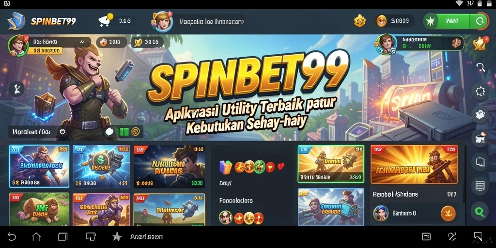 Tampilan antarmuka utama SPINBET99 dengan fitur Utility yang menarik.