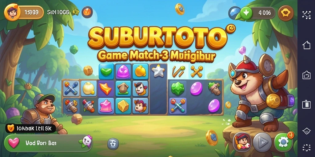 Tampilan gameplay seru dari SUBURTOTO yang penuh warna.