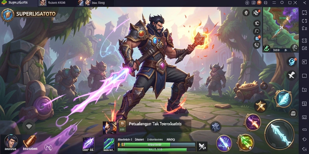 Tampilan gameplay ARPG yang menarik di SUPERLIGATOTO.