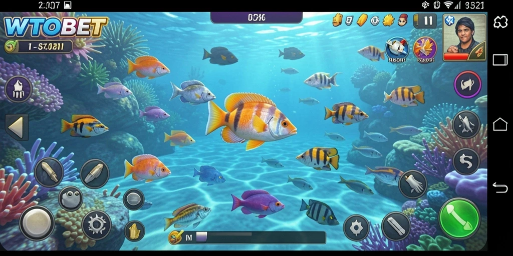 Screenshot gameplay Tembak Ikan WTOBET yang seru dan menegangkan.